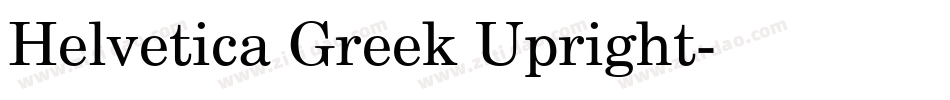 Helvetica Greek Upright字体转换